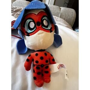 NEW NWT Zag Heroez Miraculous Ladybug Plush Figure Doll Clip Soft Lady Bug RARE